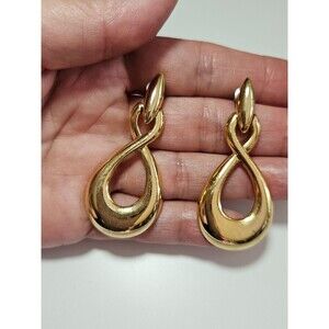 Gold tone infinity shaped earrings